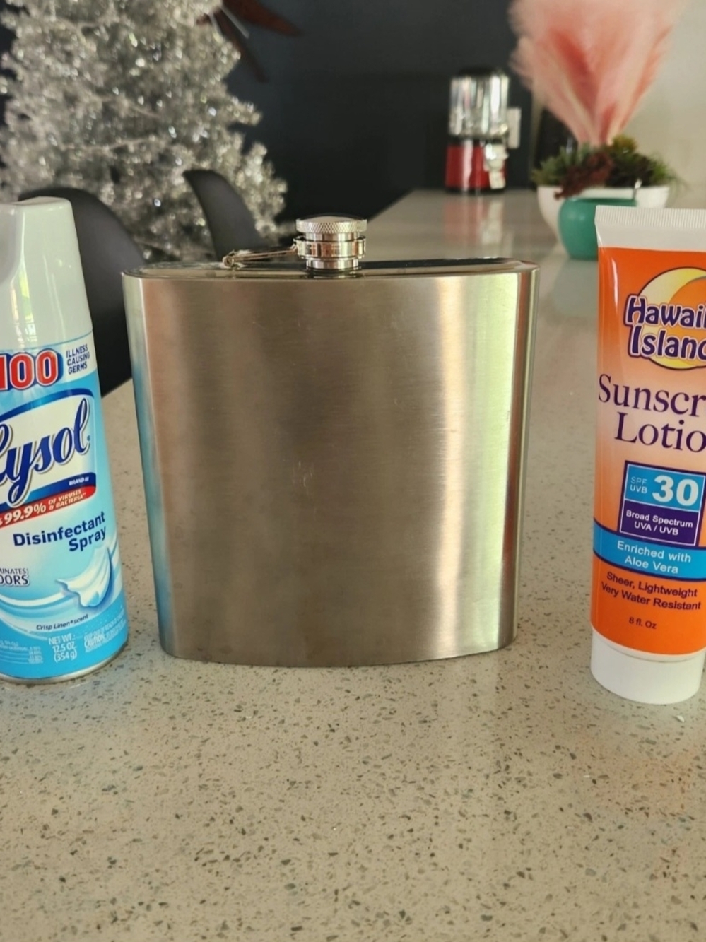 Stainless Steel Flask And Fake Sunscreen Flask